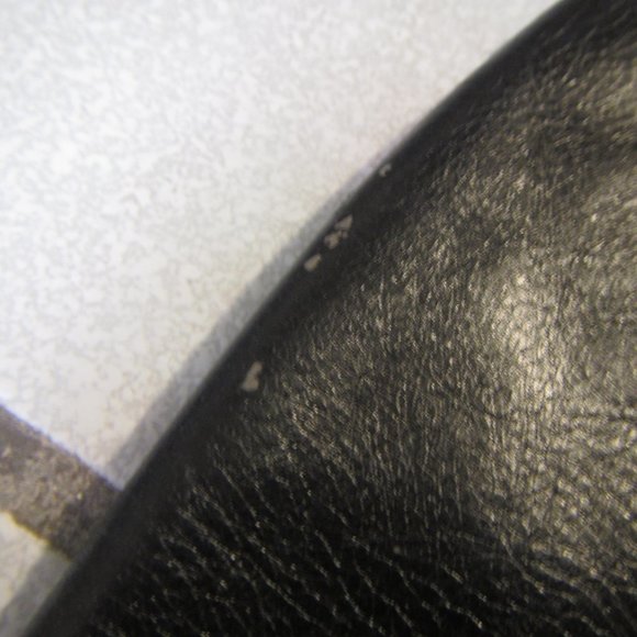 BANANA REPUBLIC Black Leather Knee Boots Sz 10, 4" Heel, Almond Toe - Picture 11 of 15